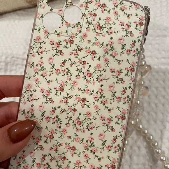 iPhone 11 Max Pro Floral Phone Case with Charm - Picture 5 of 6